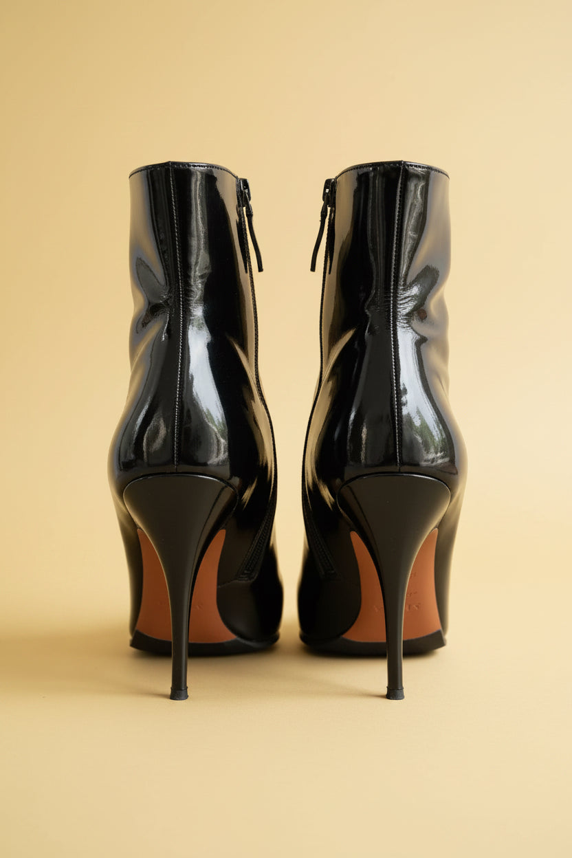 Alaïa Paris Ankle Boots – Size EU 40 – Black Patent Leather