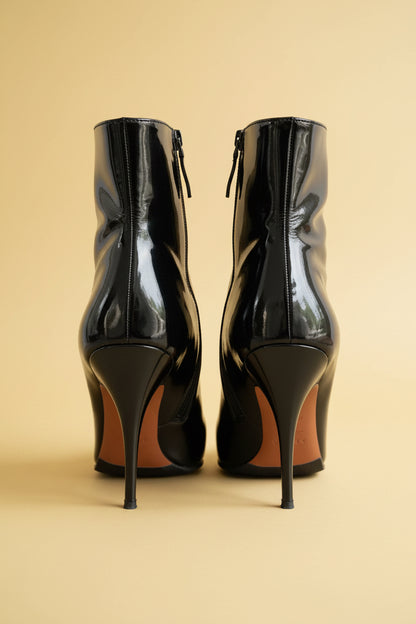 Alaïa Paris Ankle Boots – Size EU 40 – Black Patent Leather