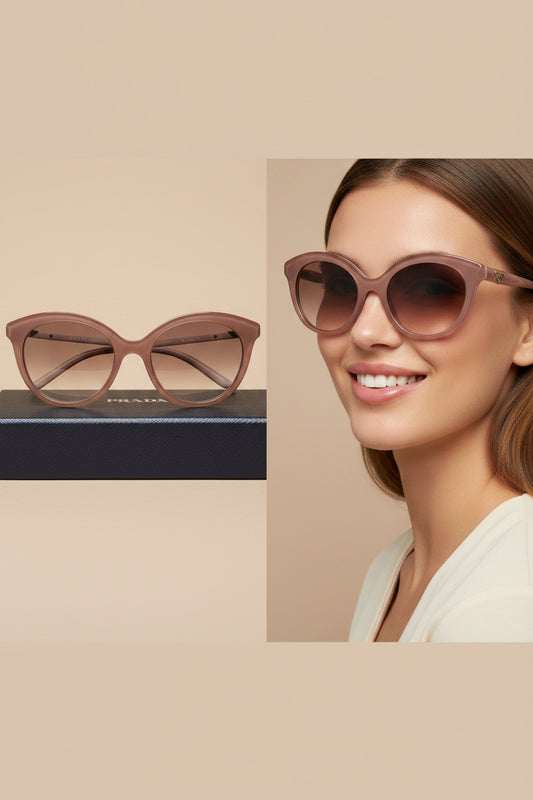 Prada Sunglasses – Pink Round Frame – 2024 Designer Eyewear
