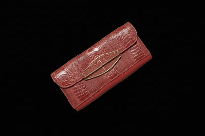 R+Y Augousti exotic leather clutch with stingray clasp — rent from Laura Messerschmitt, Berlin stylist
