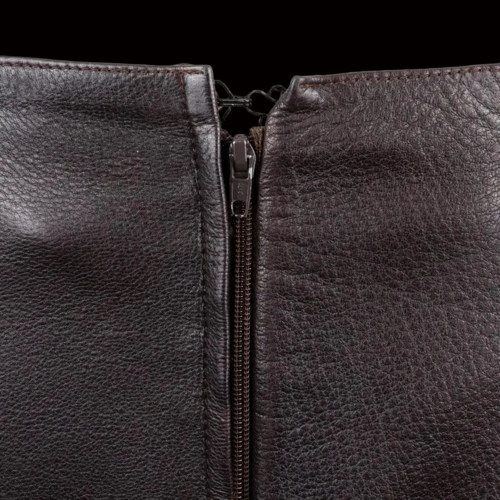 Chanel leather skirt — back view