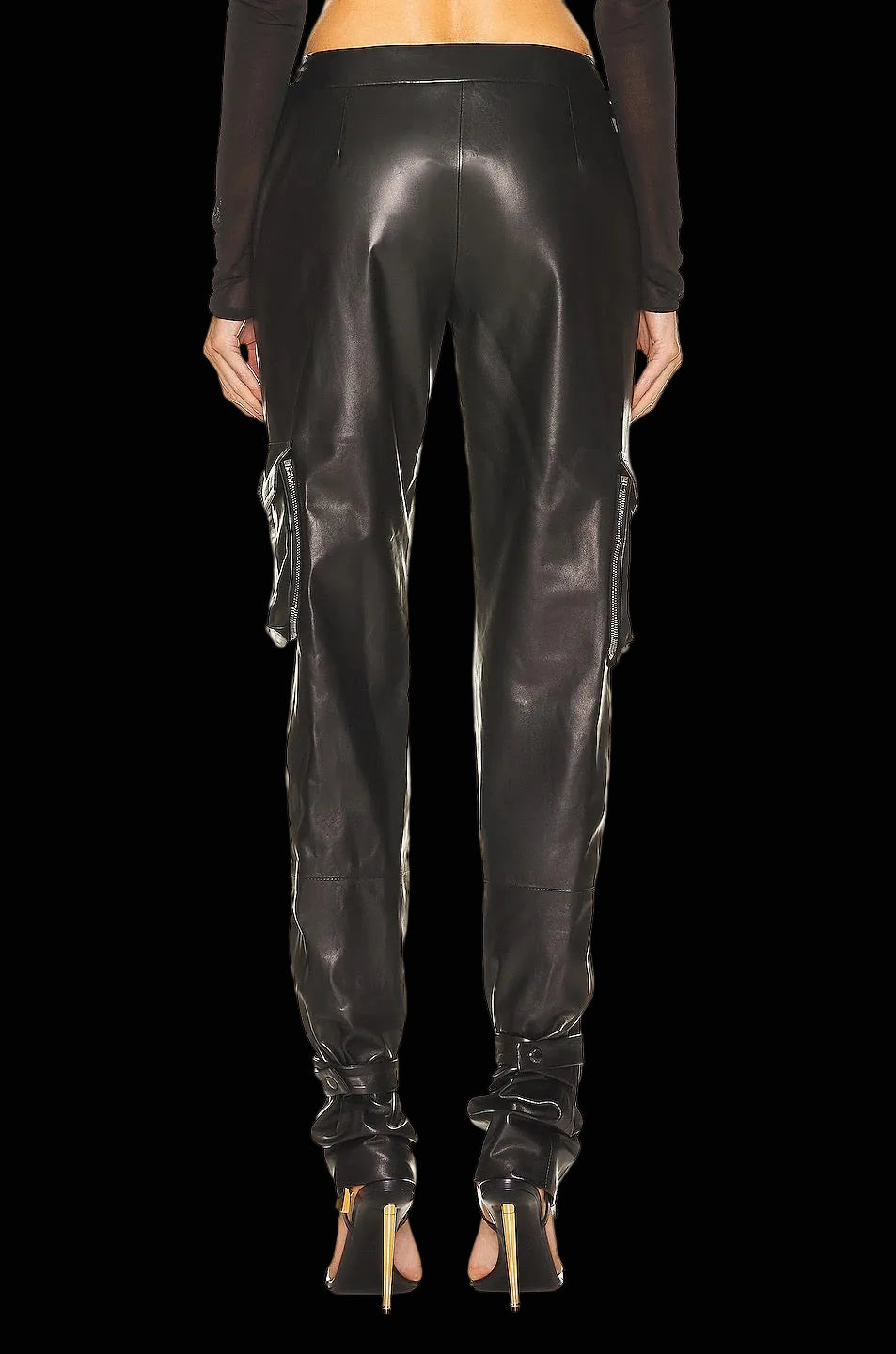 Tom Ford nappa cargo pants — full length view