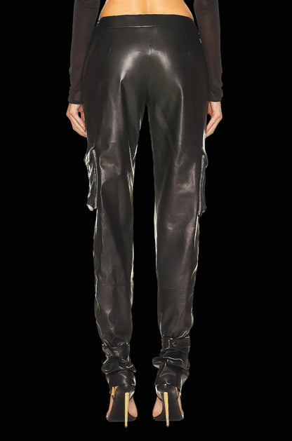 Tom Ford nappa cargo pants — full length view