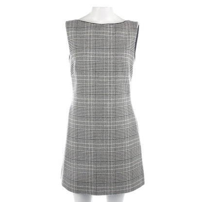 Prada Prince of Wales Check Shift Dress – Black & White Wool-Cashmere Size: EU S