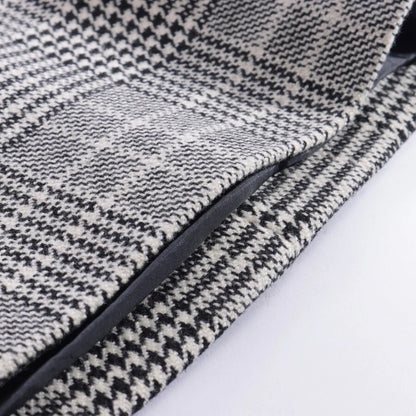Prada Prince of Wales Check Shift Dress – Black & White Wool-Cashmere Size: EU S