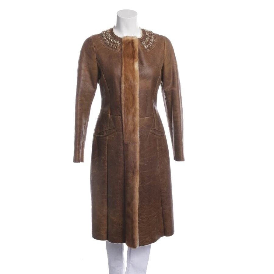 Prada Herbst 2004 Laufsteg-Shearling-Mantel mit Nerz- & Kristalldetails