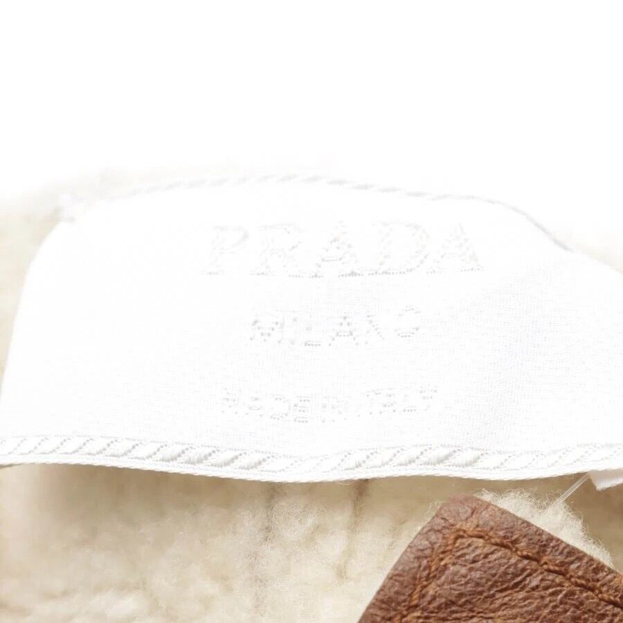 Prada Herbst 2004 Laufsteg-Shearling-Mantel mit Nerz- & Kristalldetails