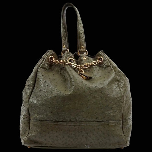 Yves Saint Laurent Rive Gauche Ostrich Bucket Bag — rent from Laura Messerschmitt, Berlin stylist