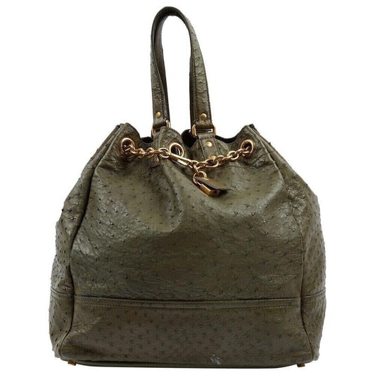 Yves Saint Laurent Rive Gauche Straußen-Beuteltasche