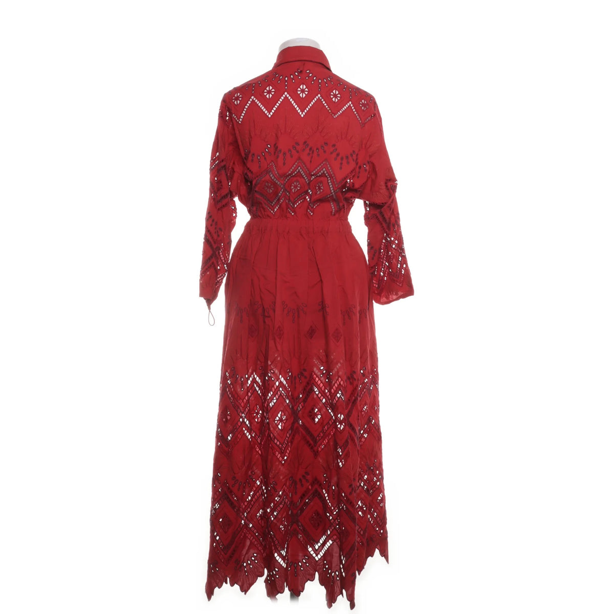 Hermès – Hemdblusenkleid aus Baumwolle mit englischer Stickerei