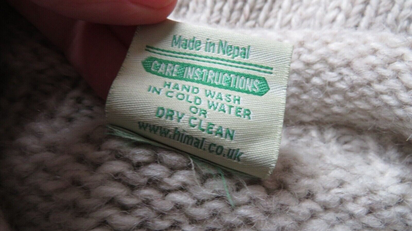 100% Himalayan Yak Wool Roll-Neck Sweater, Size M
