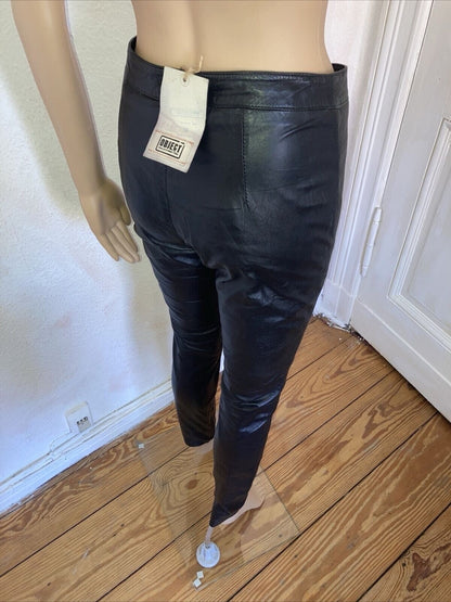 Object Leather trousers,, black, size 36 / S L 34, RRP €399, sheepskin