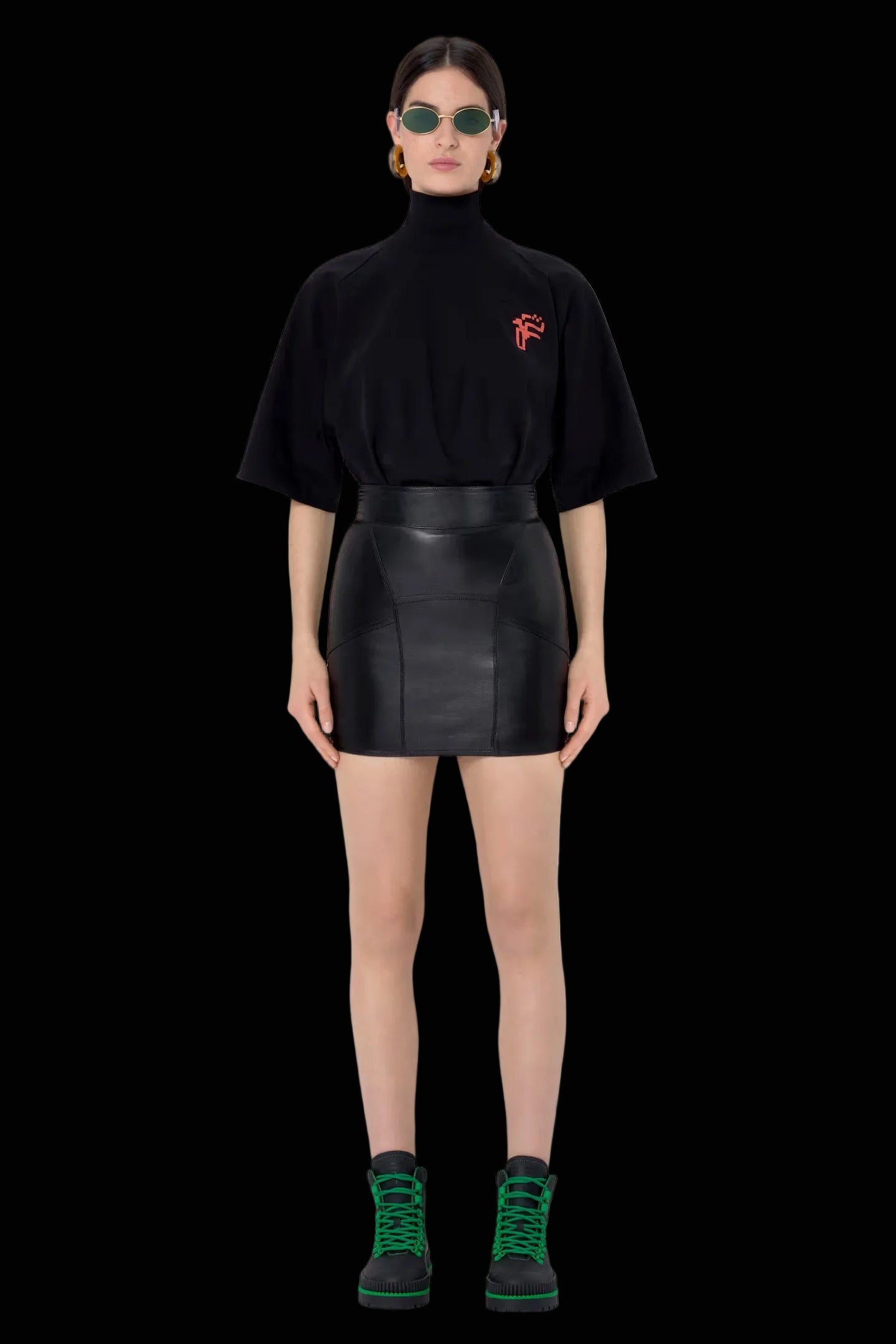FENTY leather mini skirt — detail view