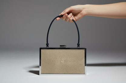 Calvin Klein Collection — Stingray Leather Clutch — front view | Rent designer fashion at Laura Messerschmitt Berlin