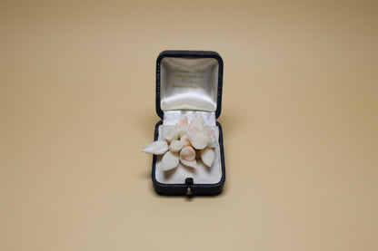 Vintage 1922 Coral and Angel-Skin Coral Flower Brooch