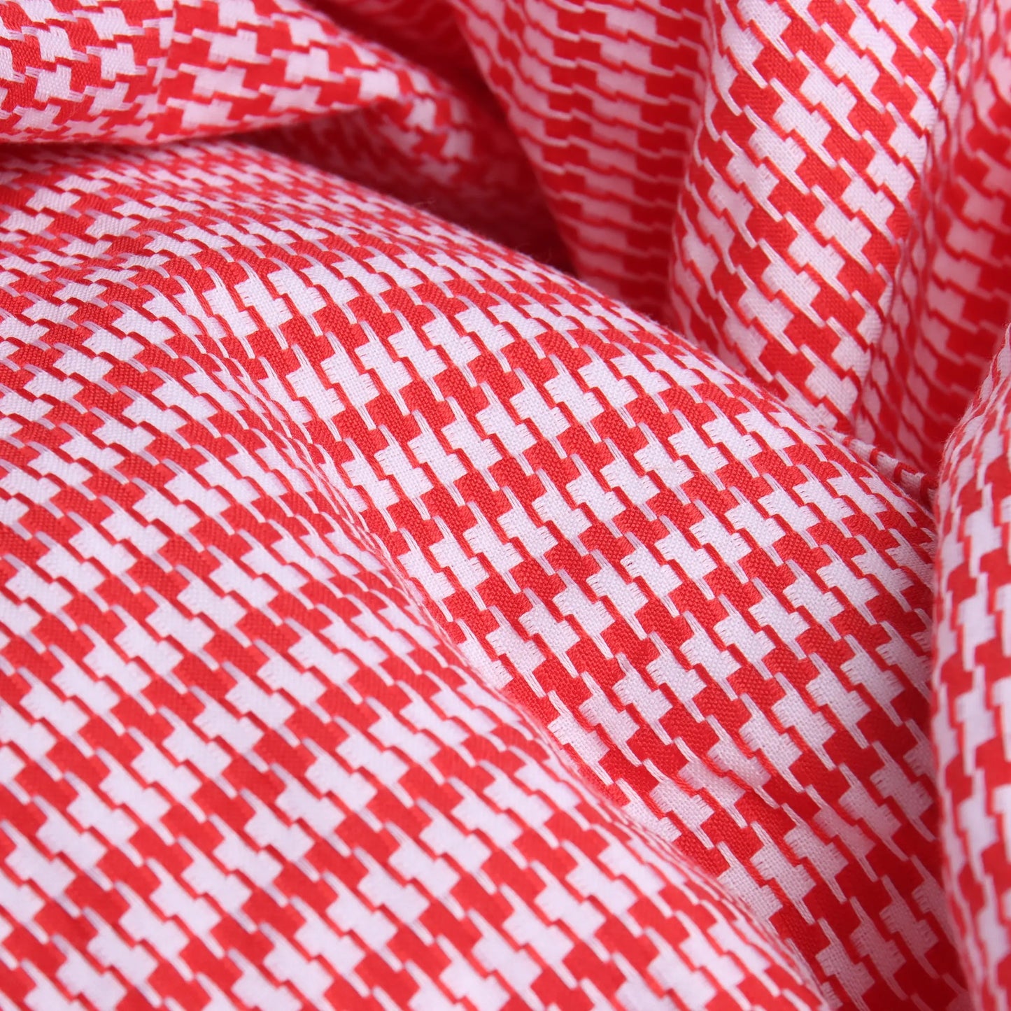 Gabriela Hearst — Rot-weißes Hahnentritt-Midikleid