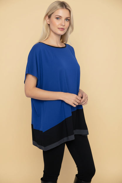 Comptoir des Cotonniers — Silk Knit Top in Cobalt