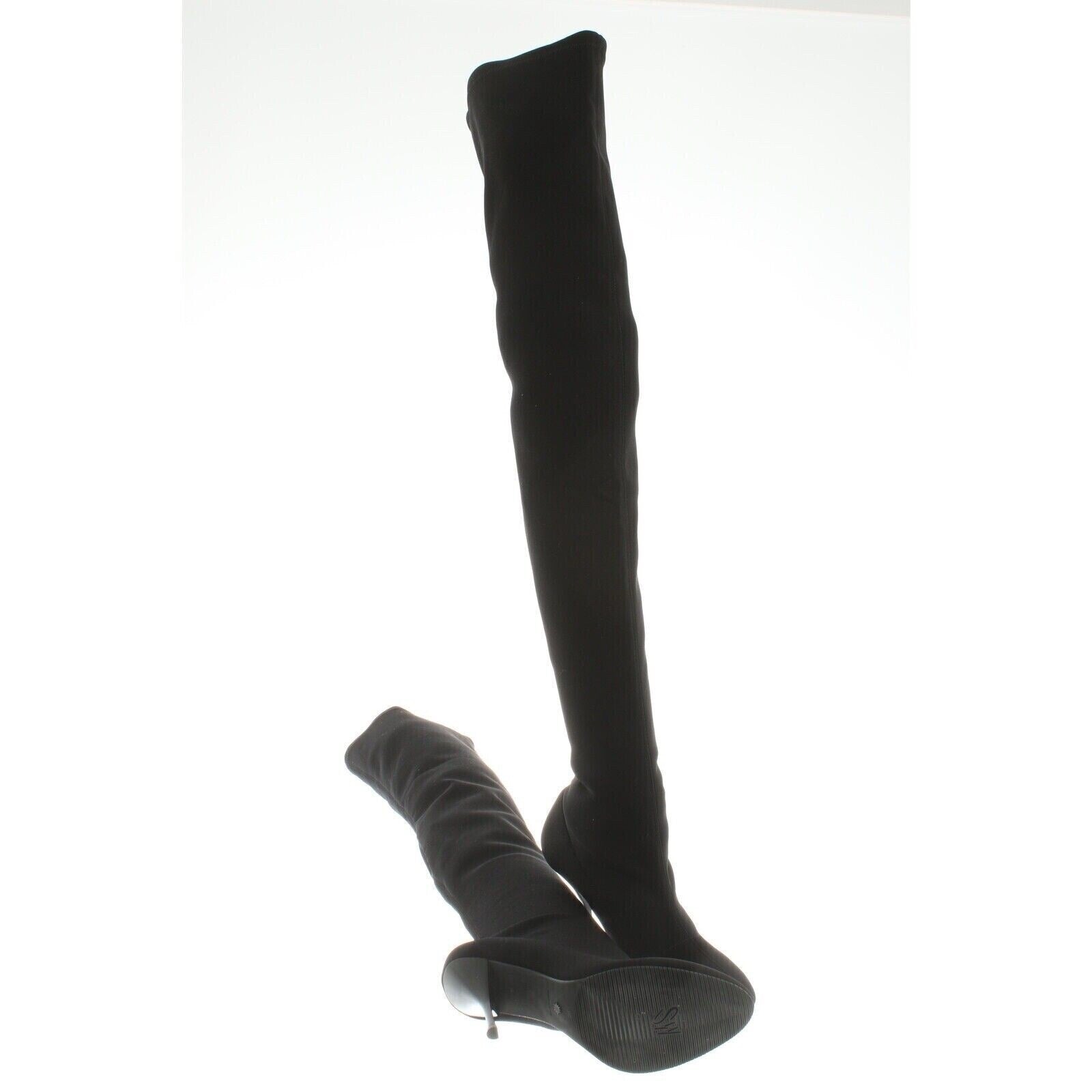 Stuart Weitzman — Black Neoprene Over-the-Knee Boots — front view | Rent designer fashion at Laura Messerschmitt Berlin