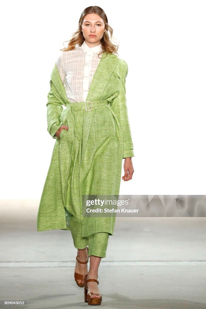 Danny Reinke Silk Trousers – Apple Green Unikat – Size 38 / M