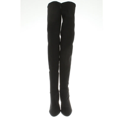 Stuart Weitzman — Black Neoprene Over-the-Knee Boots — back view | Rent designer fashion at Laura Messerschmitt Berlin