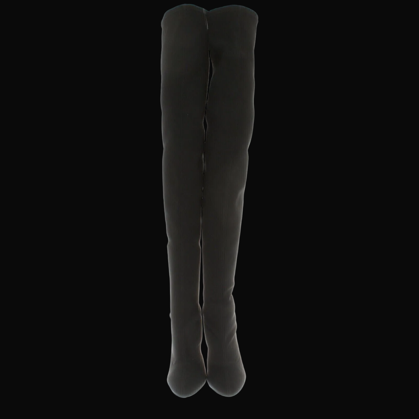 Stuart Weitzman — Black Neoprene Over-the-Knee Boots — front view