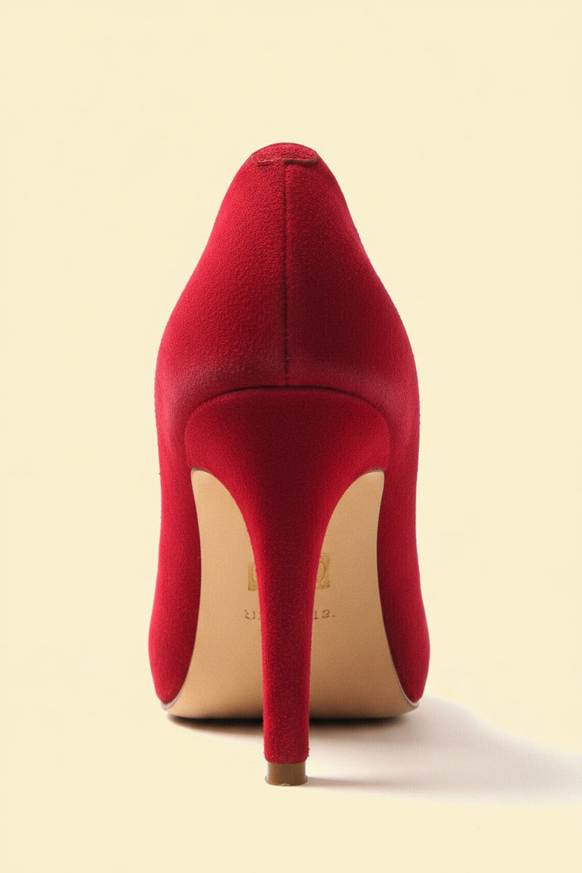 Elie Tahari — Suede Caged Lace-Up Pumps in Bordeaux