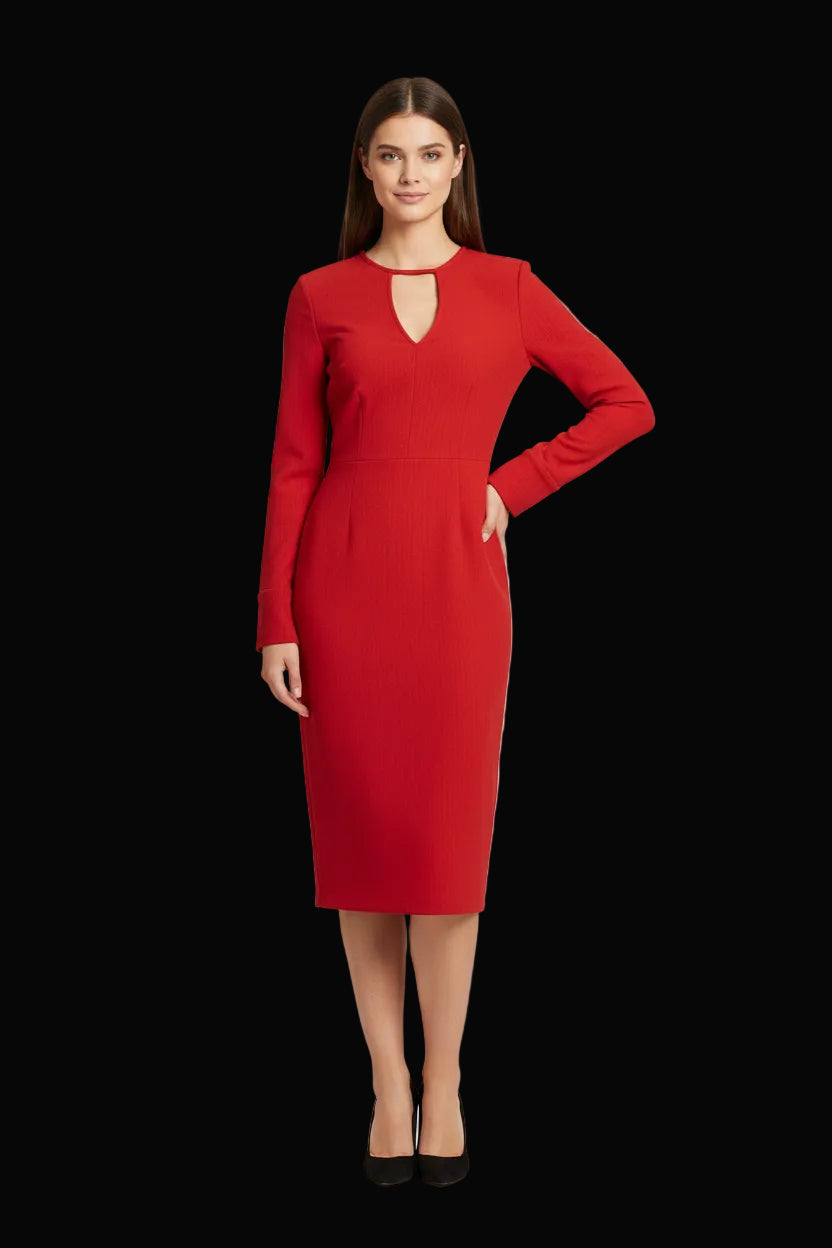 Jo No Fui wool etui dress in red — rent from Laura Messerschmitt, Berlin stylist