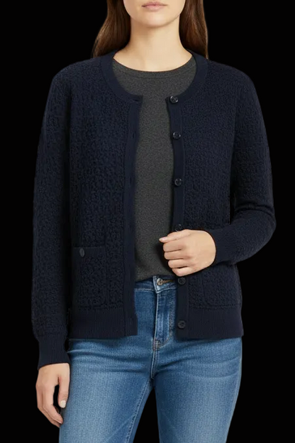 Chanel wool knit cardigan in black — rent from Laura Messerschmitt, Berlin stylist
