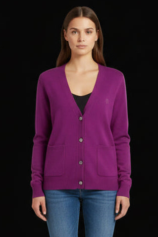 Polo Sylt fuchsia wool knit sweater — rent from Laura Messerschmitt, Berlin stylist