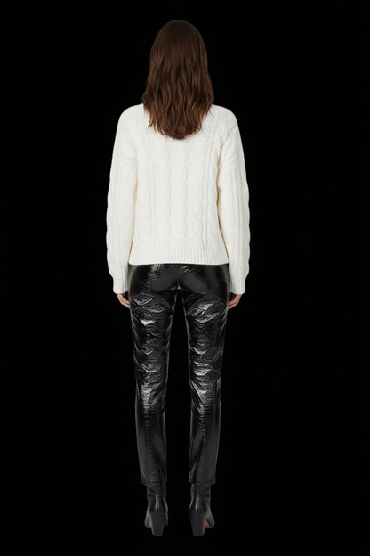 Chanel — Fall/Winter 2001 Patent Leather Tailored Trousers in Black (Silk-Lined)