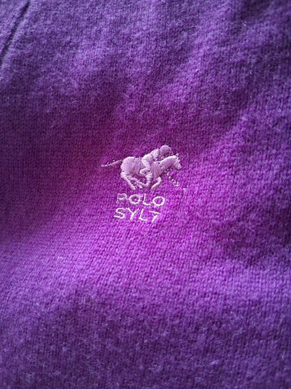 Polo Sylt — Fuchsia Wool Knit Dress — detail view | Rent designer fashion at Laura Messerschmitt Berlin