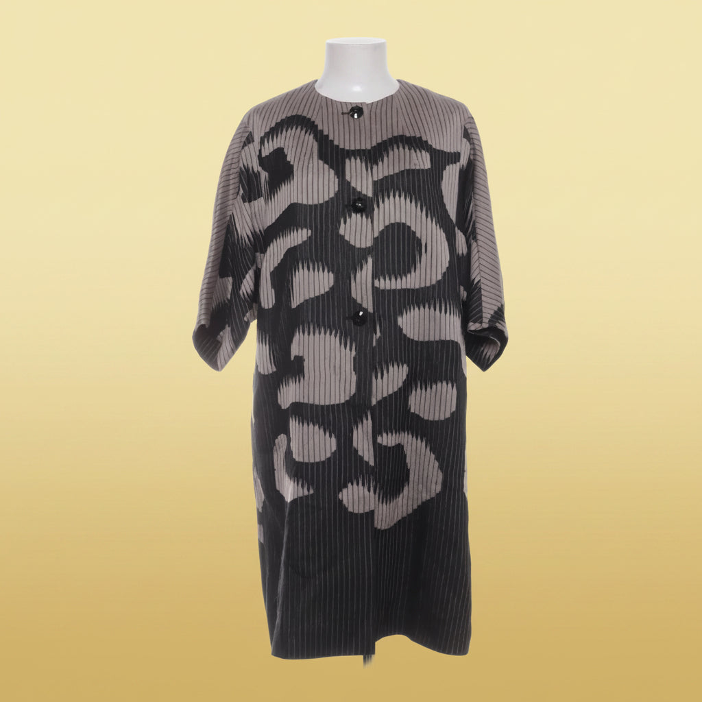Escada Coat and Dress, Size: 34, Brown, Gray, Black
