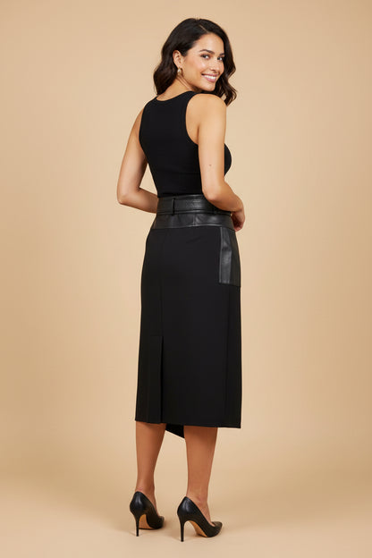 3.1 Phillip Lim Silk & Lamb Leather Skirt – Size 32