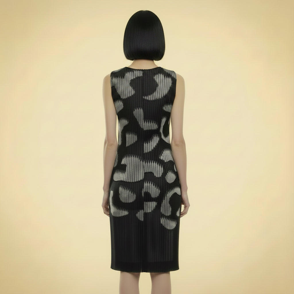Escada Coat and Dress, Size: 34, Brown, Gray, Black