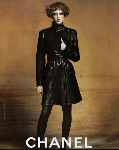 Chanel — Vintage Fall 1997 Brown Cerf Leather Trench Coat by Karl Lagerfeld