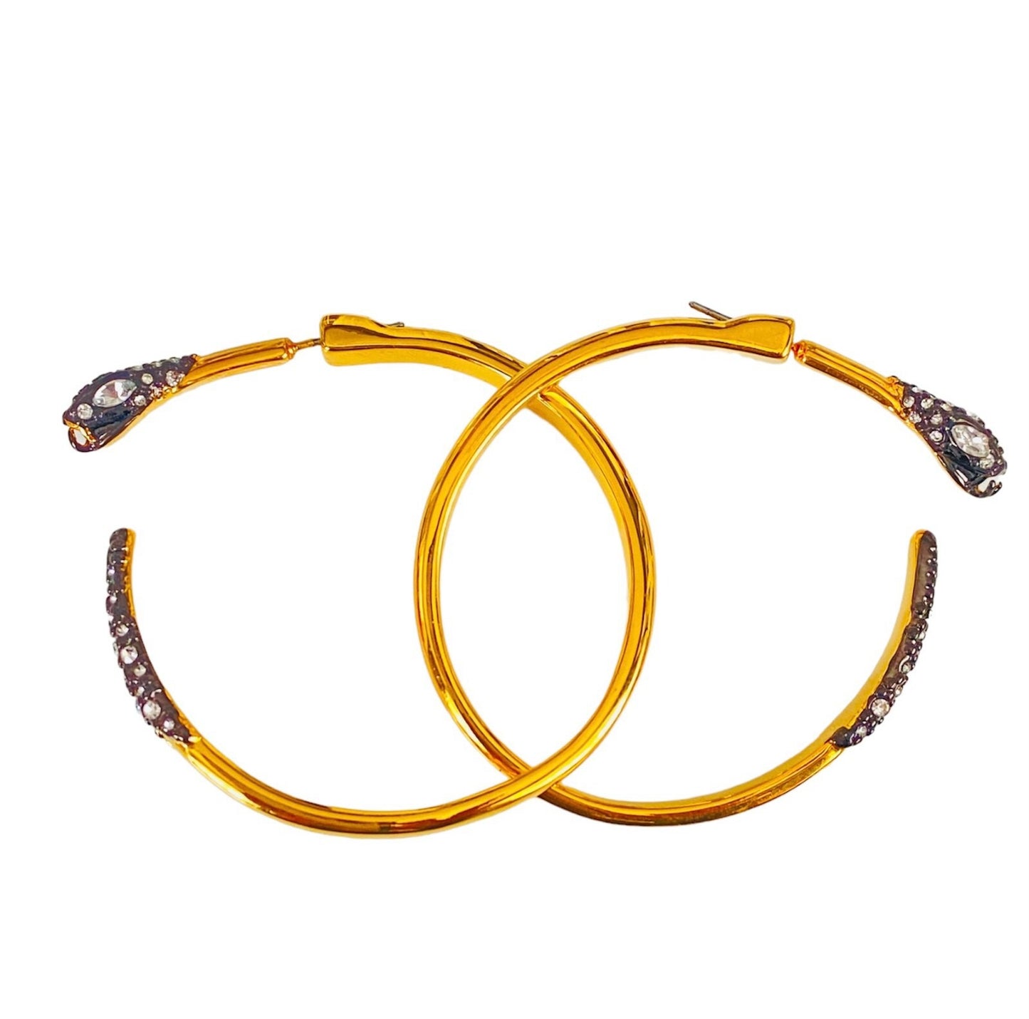 Alexis Bittar — Pavé Crystal Serpent Hoop Earrings