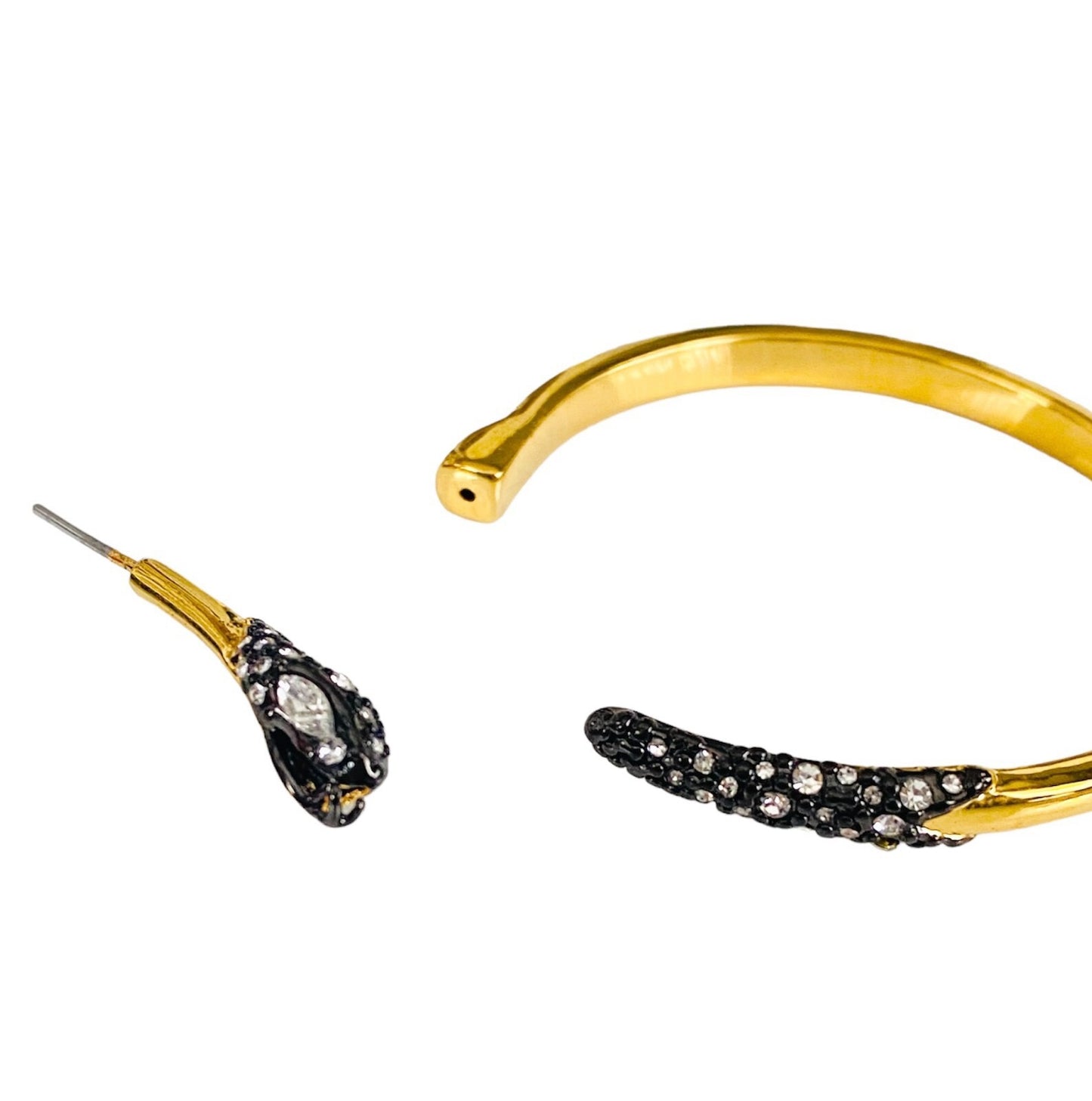 Alexis Bittar — Pavé Crystal Serpent Hoop Earrings