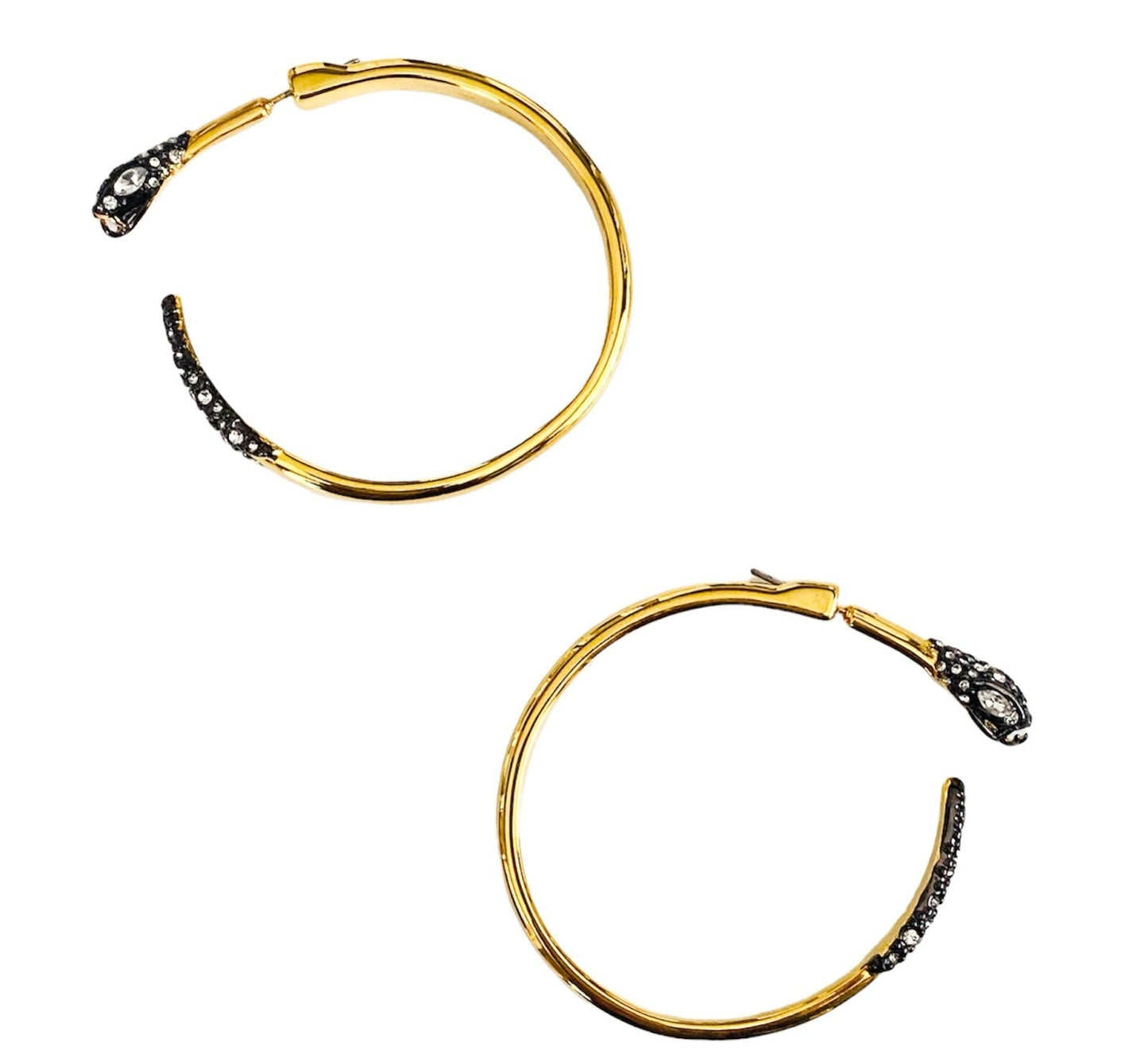 Alexis Bittar — Pavé Crystal Serpent Hoop Earrings