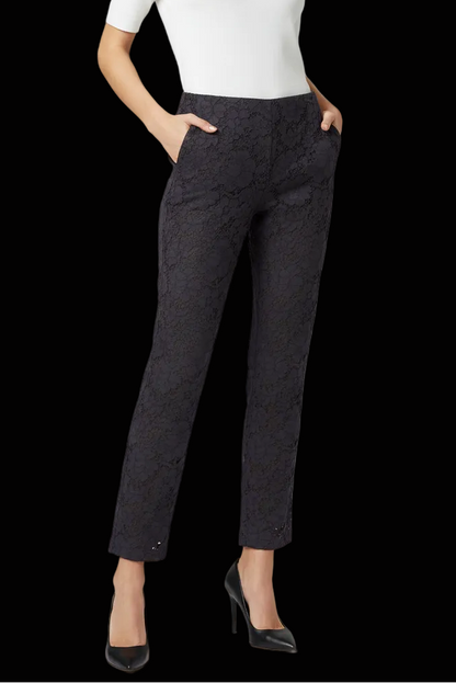 Prada guipure lace cigarette trousers in navy — rent from Laura Messerschmitt, Berlin stylist