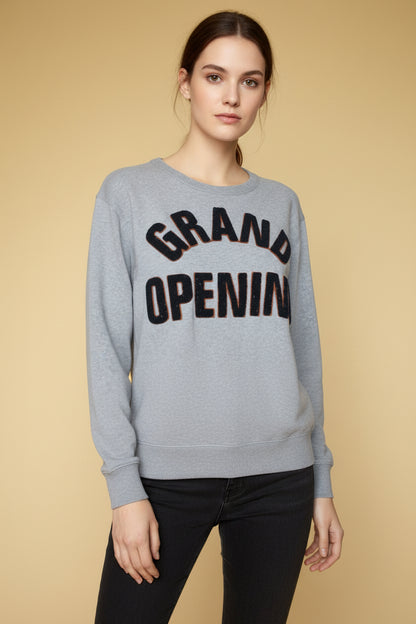 Closed — Cotton Sweatshirt in Grey Size 38