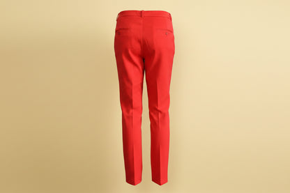 Michael Kors — Red Wool Cigarette Trousers Size 34