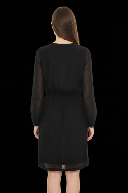 Diane von Furstenberg — Glass Bead Embroidered Silk Dress in Black