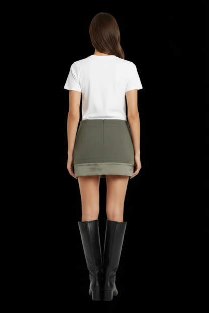 Vanessa Bruno — Wool Mini Skirt in Khaki