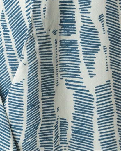 iHEART — Pure Silk Dress in Blue & White — front view | Rent designer fashion at Laura Messerschmitt Berlin