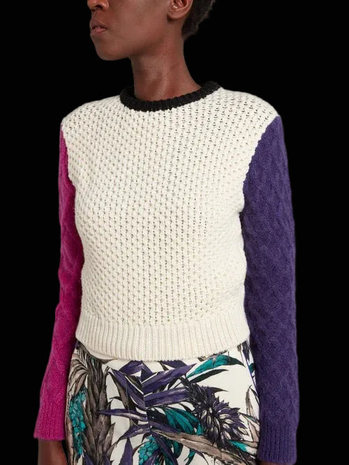 Fausto Puglisi colour block ribbed sweater — rent from Laura Messerschmitt, Berlin stylist