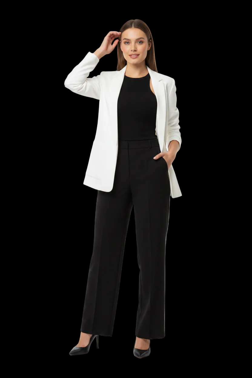 Halston Heritage — Cotton Blazer in White