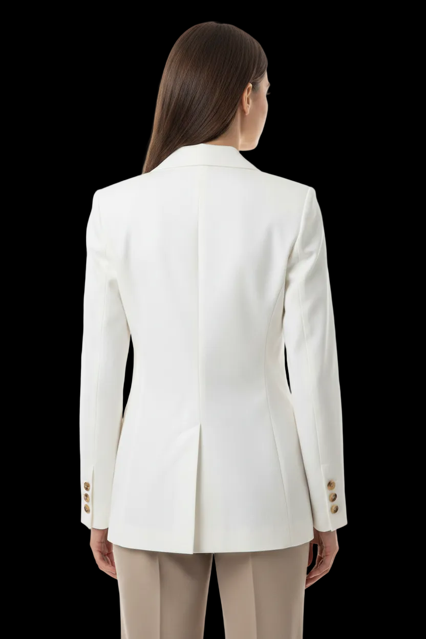 Halston Heritage — Cotton Blazer in White
