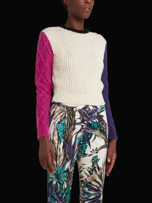 Fausto Puglisi — Colour Block Ribbed Sweater — front view | Rent designer fashion at Laura Messerschmitt Berlin