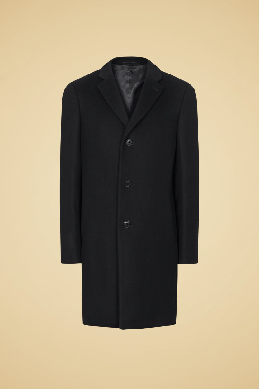 Reiss — Gable Epsom Wool-Blend Coat in Black (New)