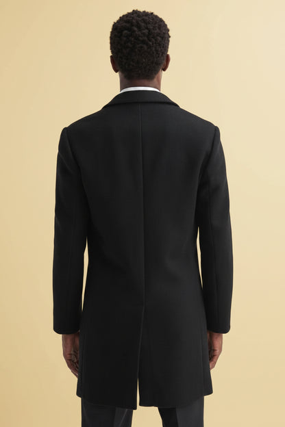 Reiss — Gable Epsom Wool-Blend Coat in Black (New)